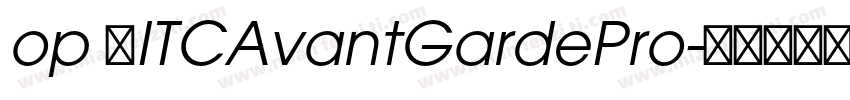 op 用ITCAvantGardePro字体转换
